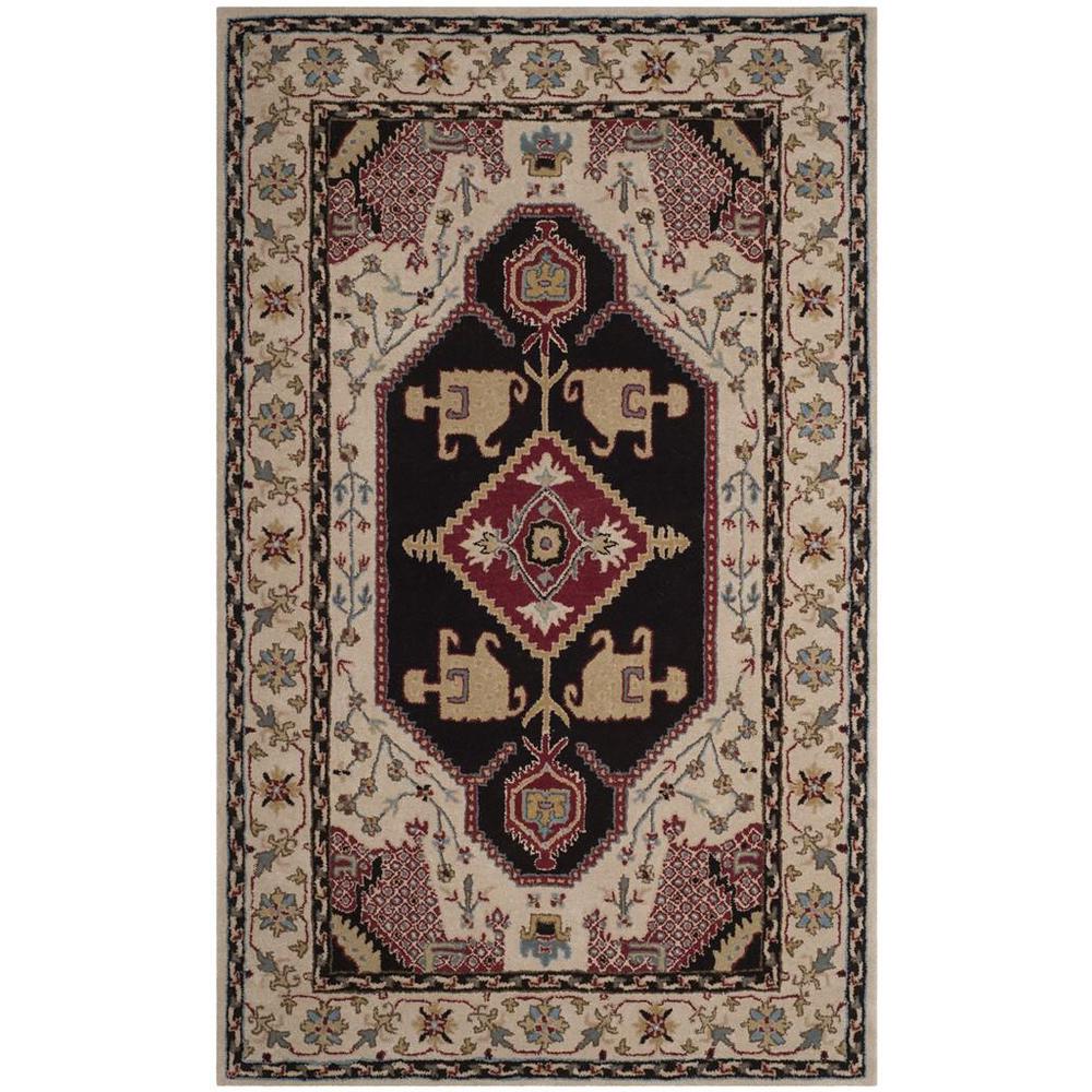 Bellagio, BEIGE / BLACK, 5' X 8', Area Rug. Picture 1