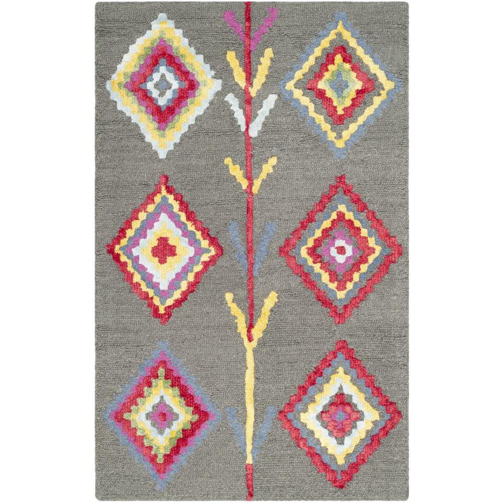 Bellagio, DARK GREY / MULTI, 2'-6" X 4', Area Rug. Picture 1