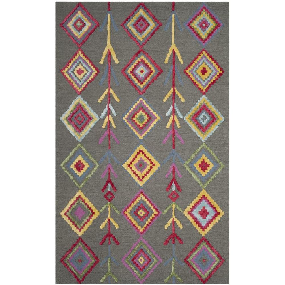 Bellagio, DARK GREY / MULTI, 5' X 8', Area Rug, BLG551A-5. Picture 1