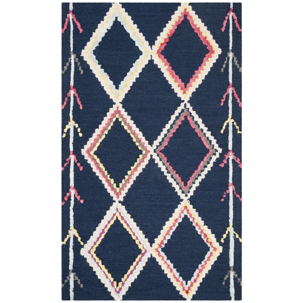 Bellagio, NAVY / MULTI, 3' X 5', Area Rug. Picture 1