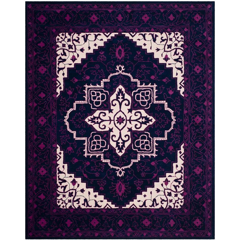 Bellagio, PURPLE / IVORY, 8' X 10', Area Rug. Picture 1
