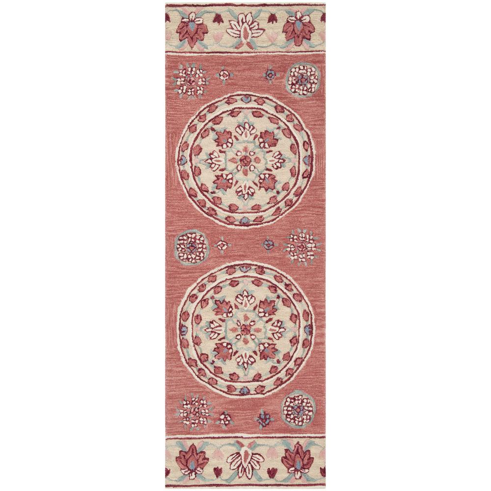 Bellagio, RED / BEIGE, 2'-3" X 7', Area Rug. Picture 1