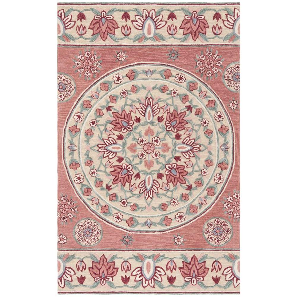 Bellagio, RED / BEIGE, 5' X 8', Area Rug. Picture 1