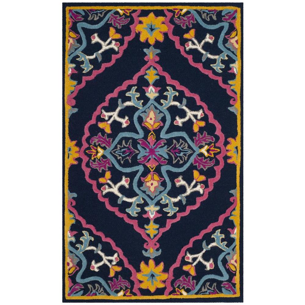 Bellagio, NAVY BLUE / MULTI, 3' X 5', Area Rug, BLG605C-3. Picture 1