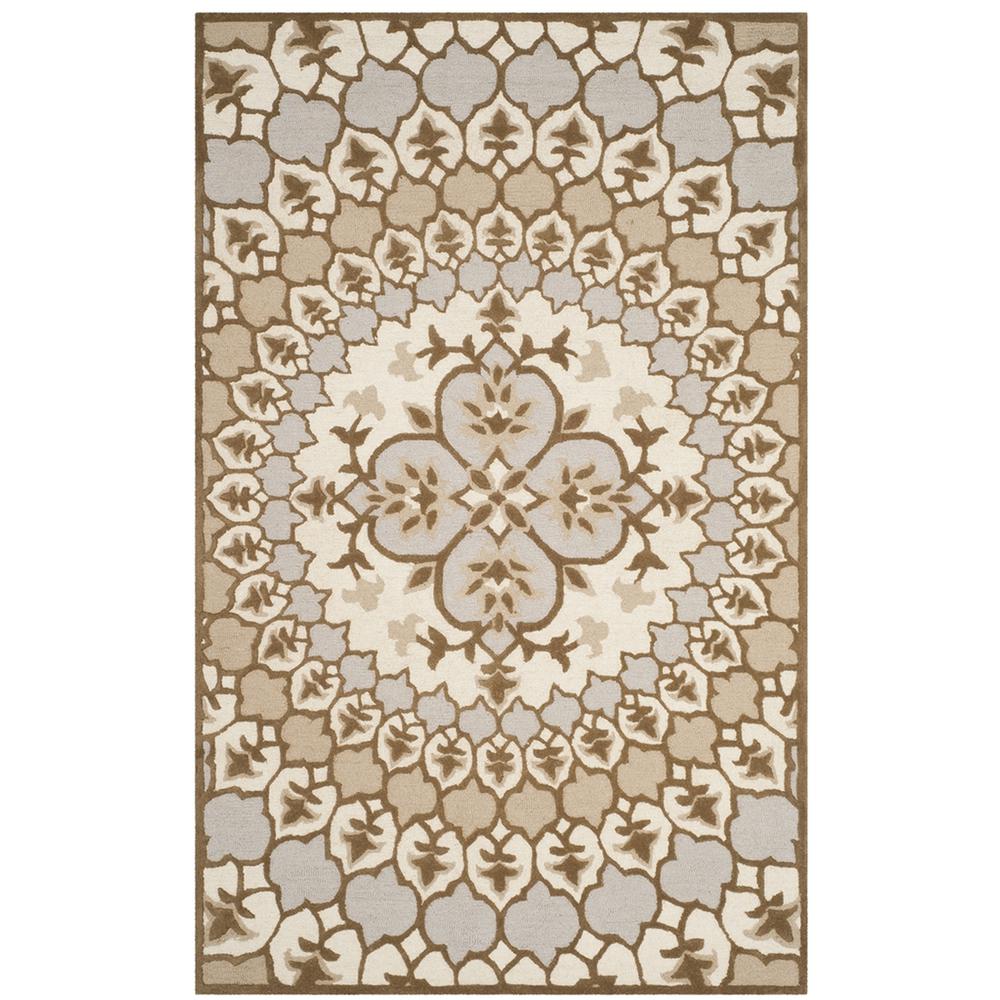 Bellagio, IVORY / DARK BEIG, 5' X 8', Area Rug. Picture 1