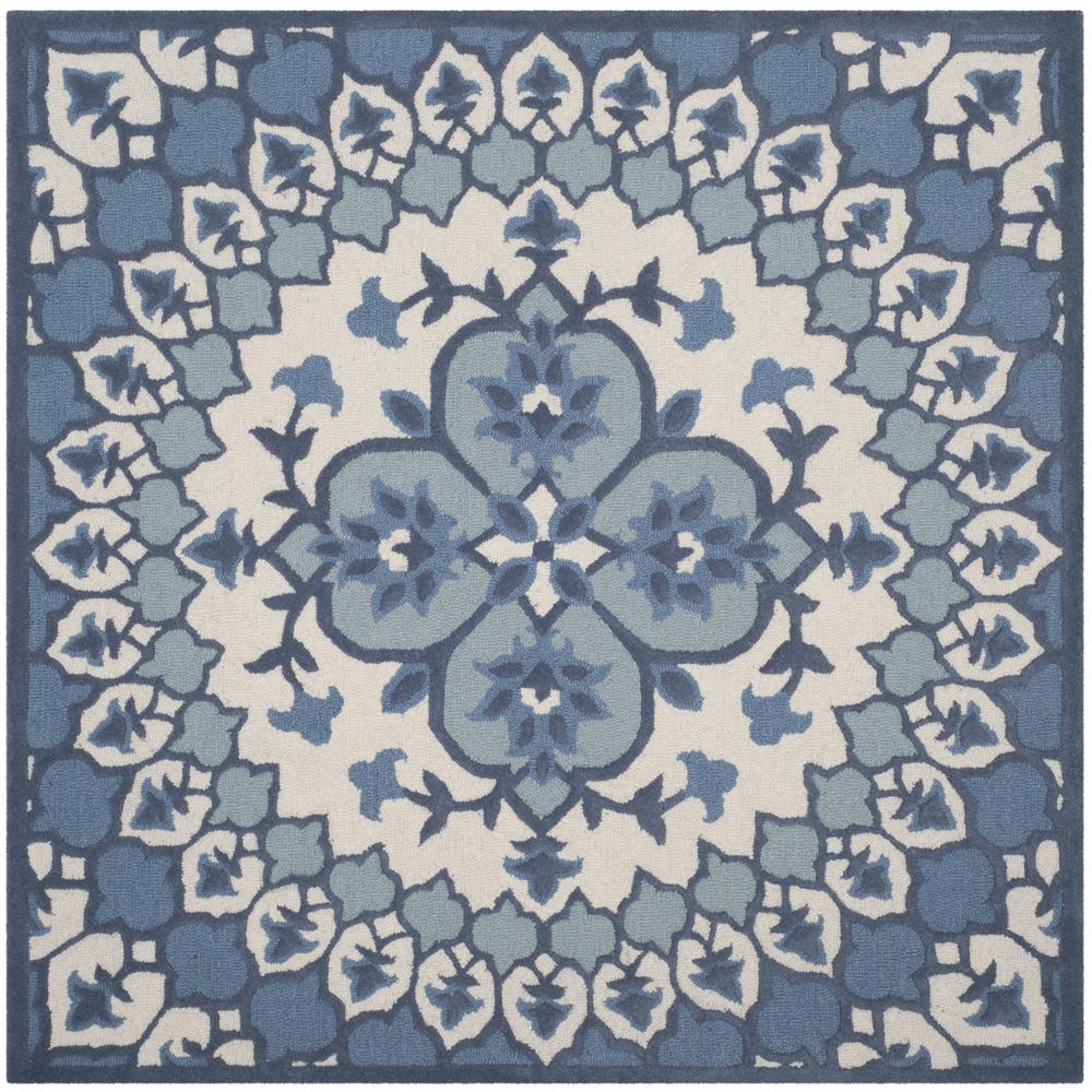 Bellagio, IVORY / BLUE, 5' X 8', Area Rug. Picture 1
