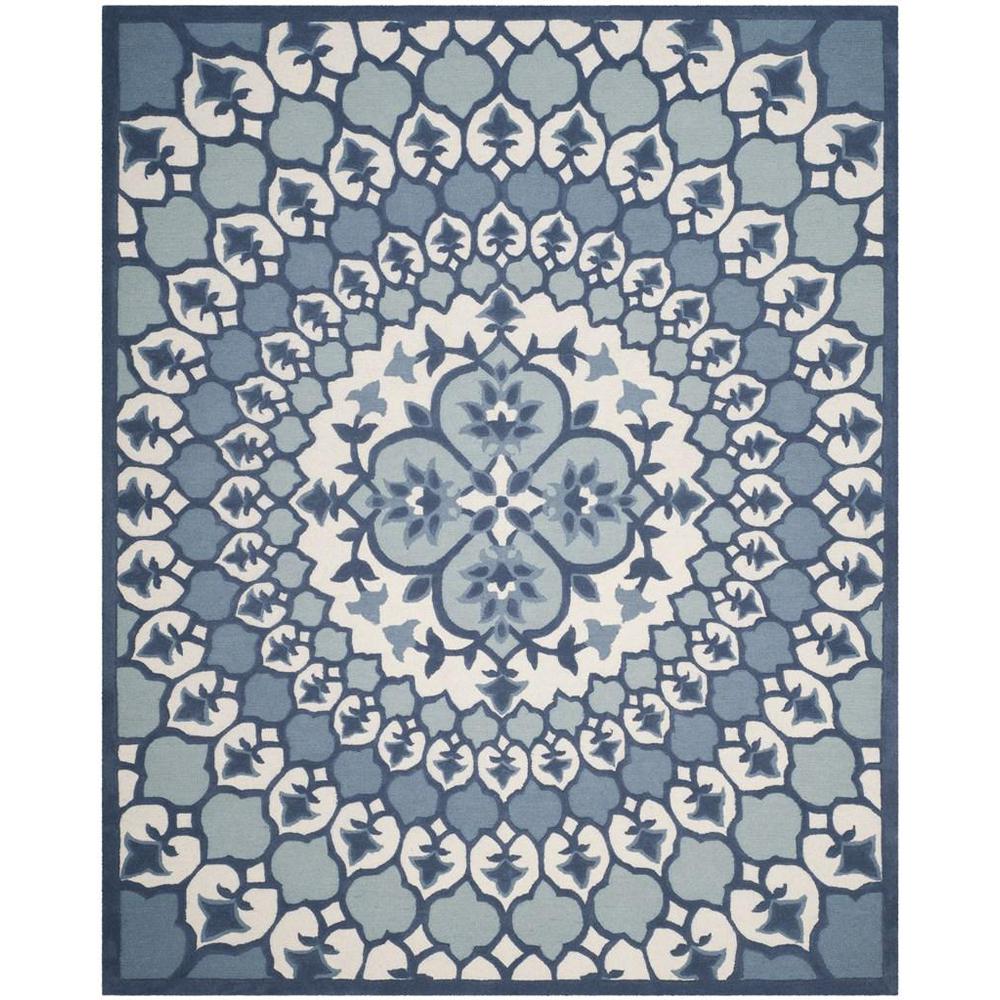 Bellagio, IVORY / BLUE, 8' X 10', Area Rug. Picture 1