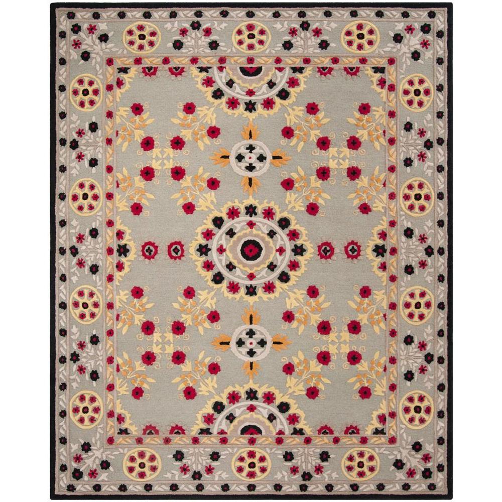 Bellagio, LIGHT GREY / BLACK, 8' X 10', Area Rug. Picture 1