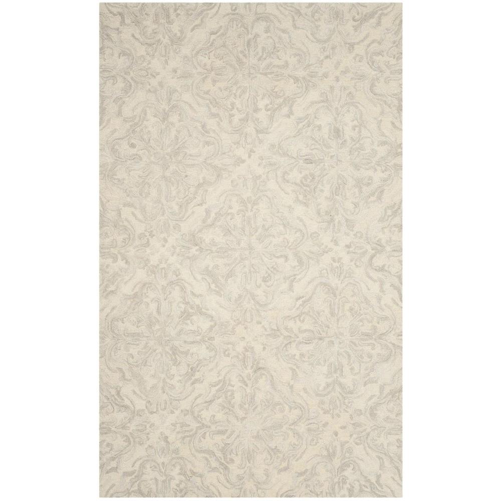 BLOSSOM, IVORY / GREY, 4' X 6', Area Rug, BLM103A-4. Picture 1