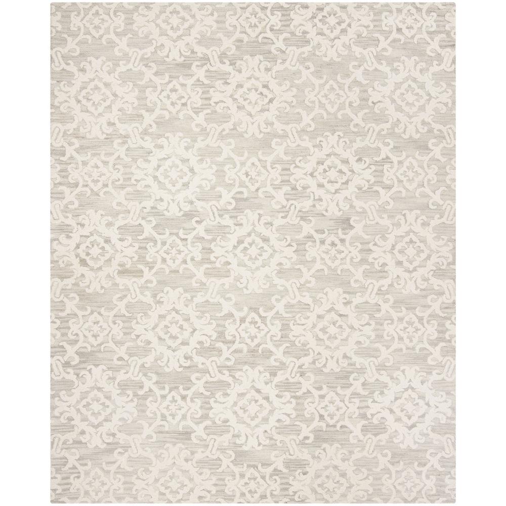 BLOSSOM, GREY / IVORY, 8' X 10', Area Rug, BLM104A-8. Picture 1