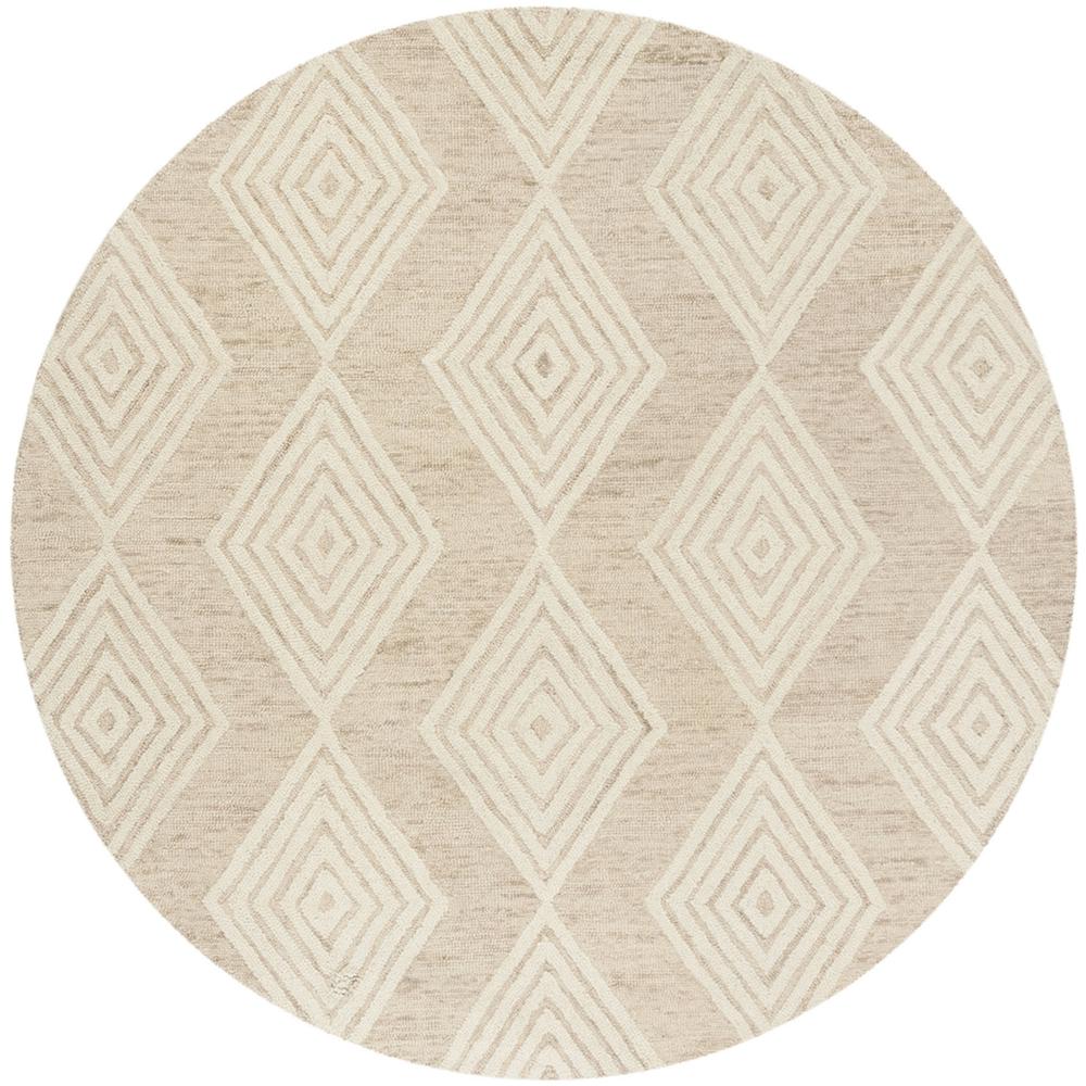 BLOSSOM, BEIGE / IVORY, 6' X 6' Round, Area Rug, BLM111B-6R. Picture 1