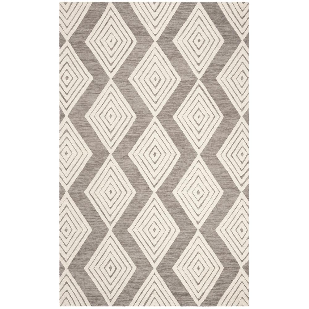 BLOSSOM, DARK GREY / IVORY, 5' X 8', Area Rug, BLM111F-5. Picture 1