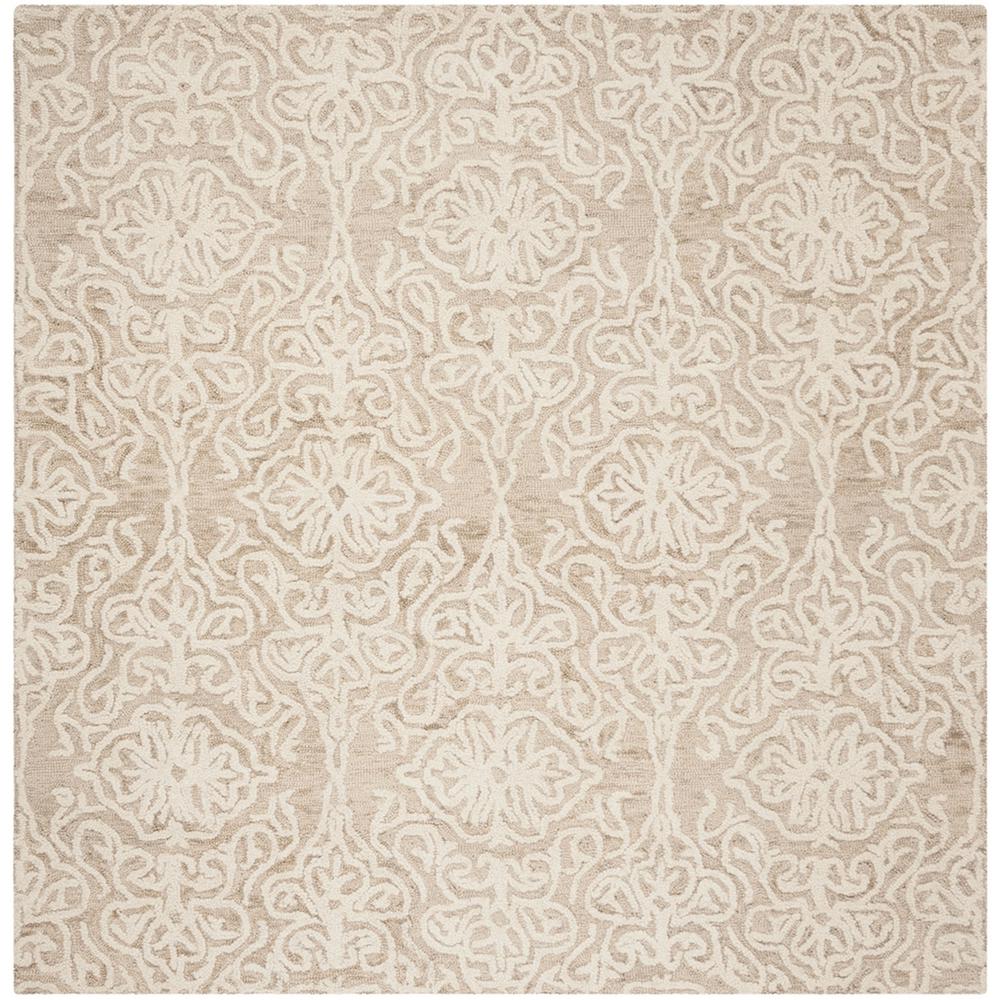 BLOSSOM, BEIGE / IVORY, 6' X 6' Square, Area Rug, BLM112B-6SQ. Picture 1
