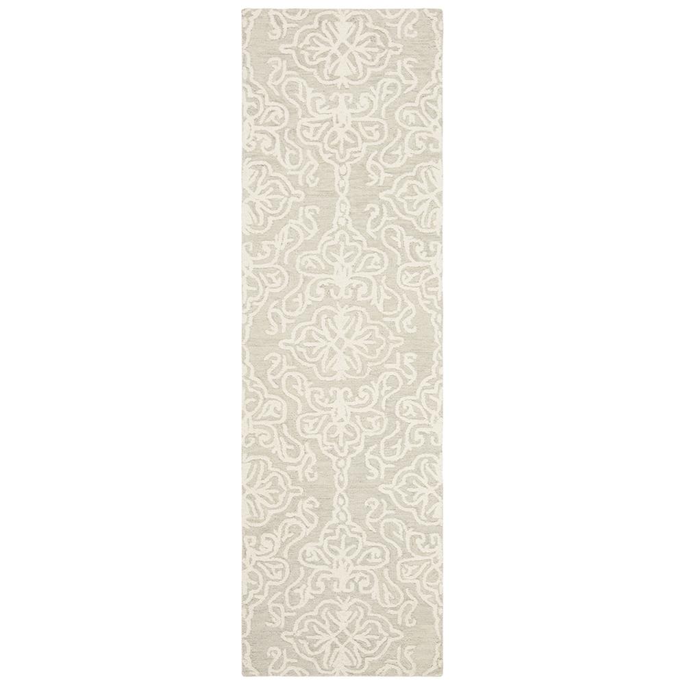 BLOSSOM, SILVER / IVORY, 2'-3" X 8', Area Rug, BLM112G-28. Picture 1