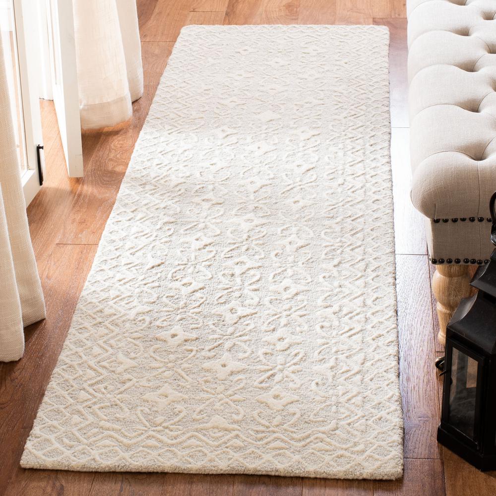 BLOSSOM, GREY / IVORY, 2'-3" X 8', Area Rug, BLM114F-28. Picture 2