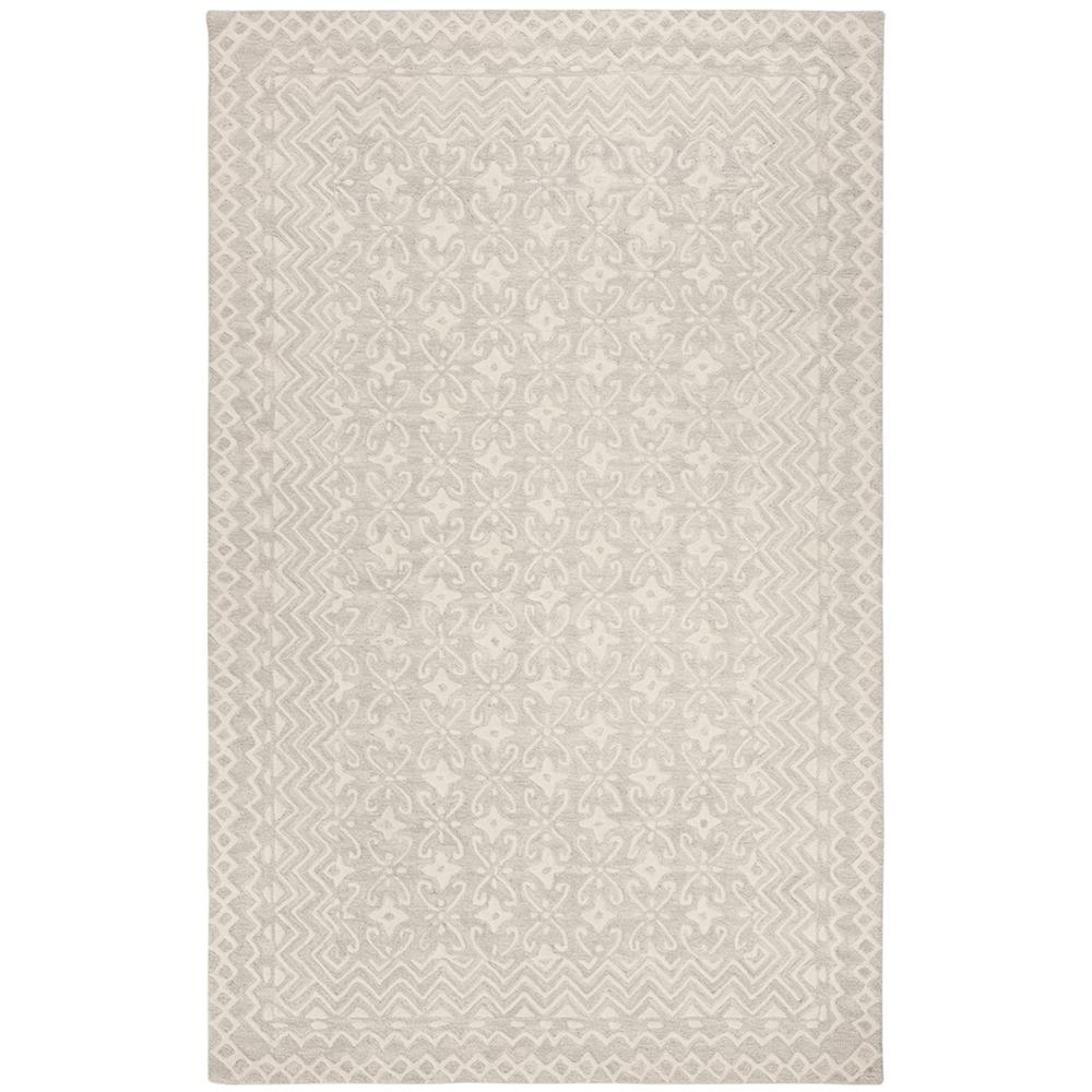 BLOSSOM, GREY / IVORY, 4' X 6', Area Rug, BLM114F-4. Picture 1