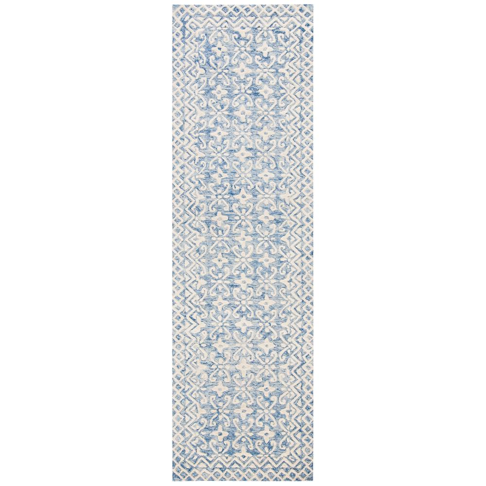 BLOSSOM, BLUE / IVORY, 2'-3" X 8', Area Rug, BLM114M-28. Picture 1