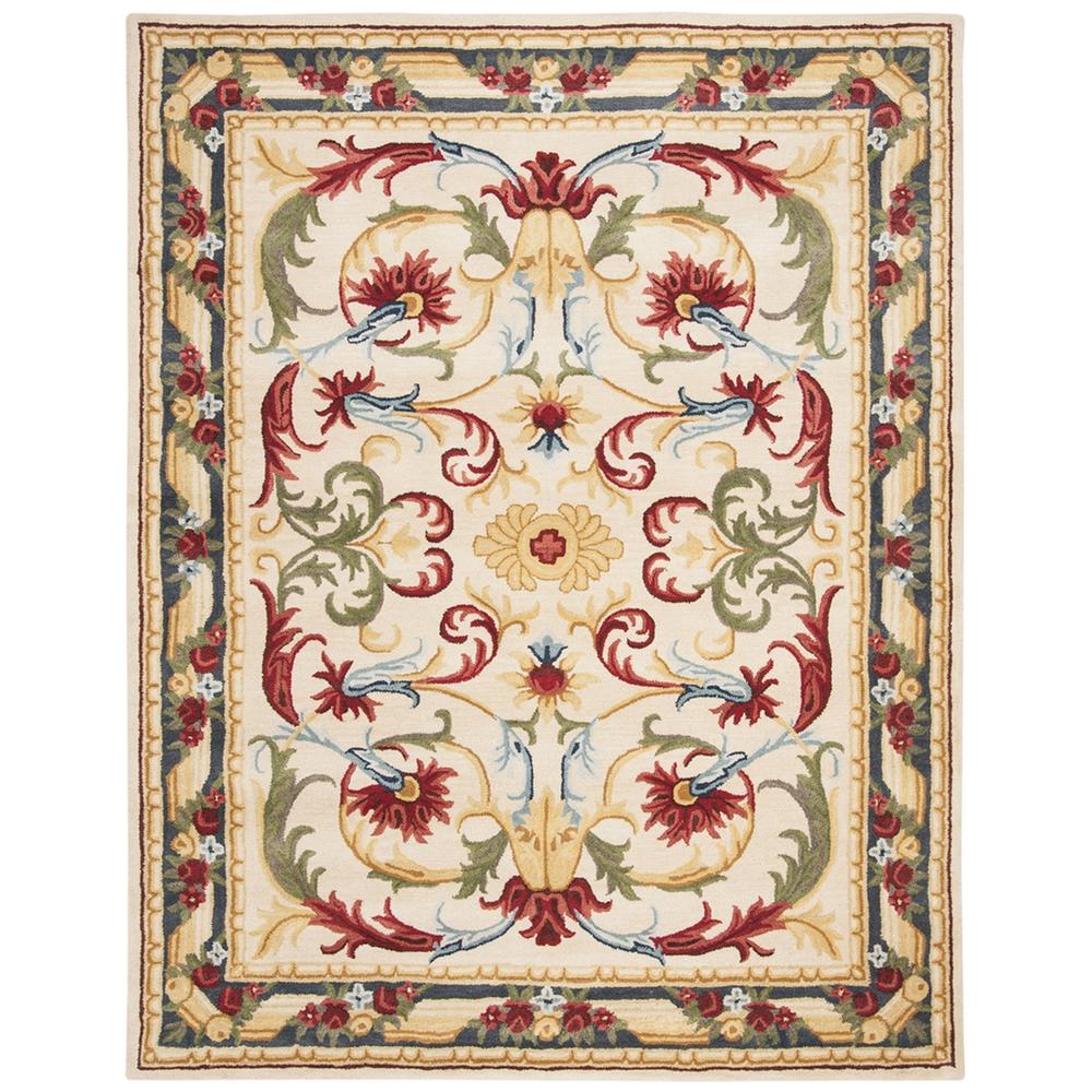 BLOSSOM, IVORY / GREEN, 8' X 10', Area Rug. Picture 1