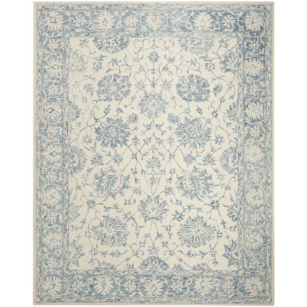 BLOSSOM, IVORY / BLUE, 8' X 10', Area Rug, BLM351A-8. Picture 1