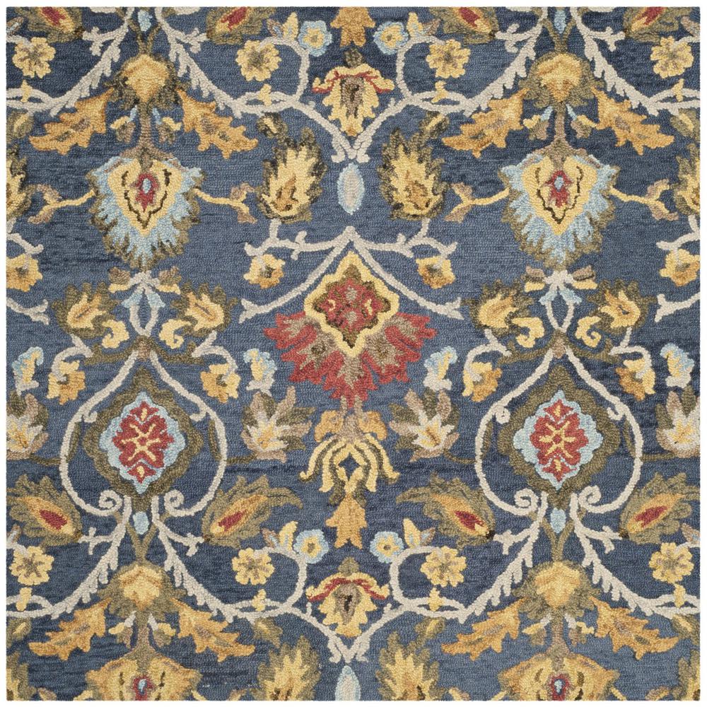 BLOSSOM, NAVY / MULTI, 6' X 6' Square, Area Rug, BLM402A-6SQ. Picture 1