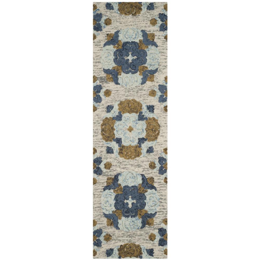 BLOSSOM, BEIGE / MULTI, 2'-3" X 8', Area Rug. Picture 1