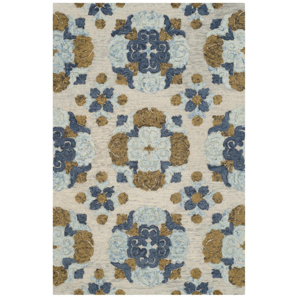 BLOSSOM, BEIGE / MULTI, 4' X 6', Area Rug. Picture 1