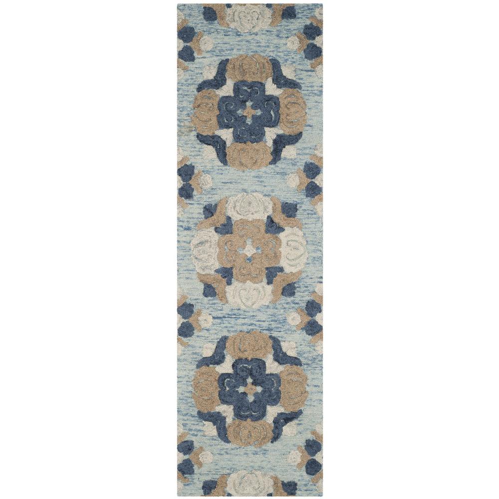 BLOSSOM, BLUE / MULTI, 2'-3" X 8', Area Rug, BLM403B-28. Picture 1