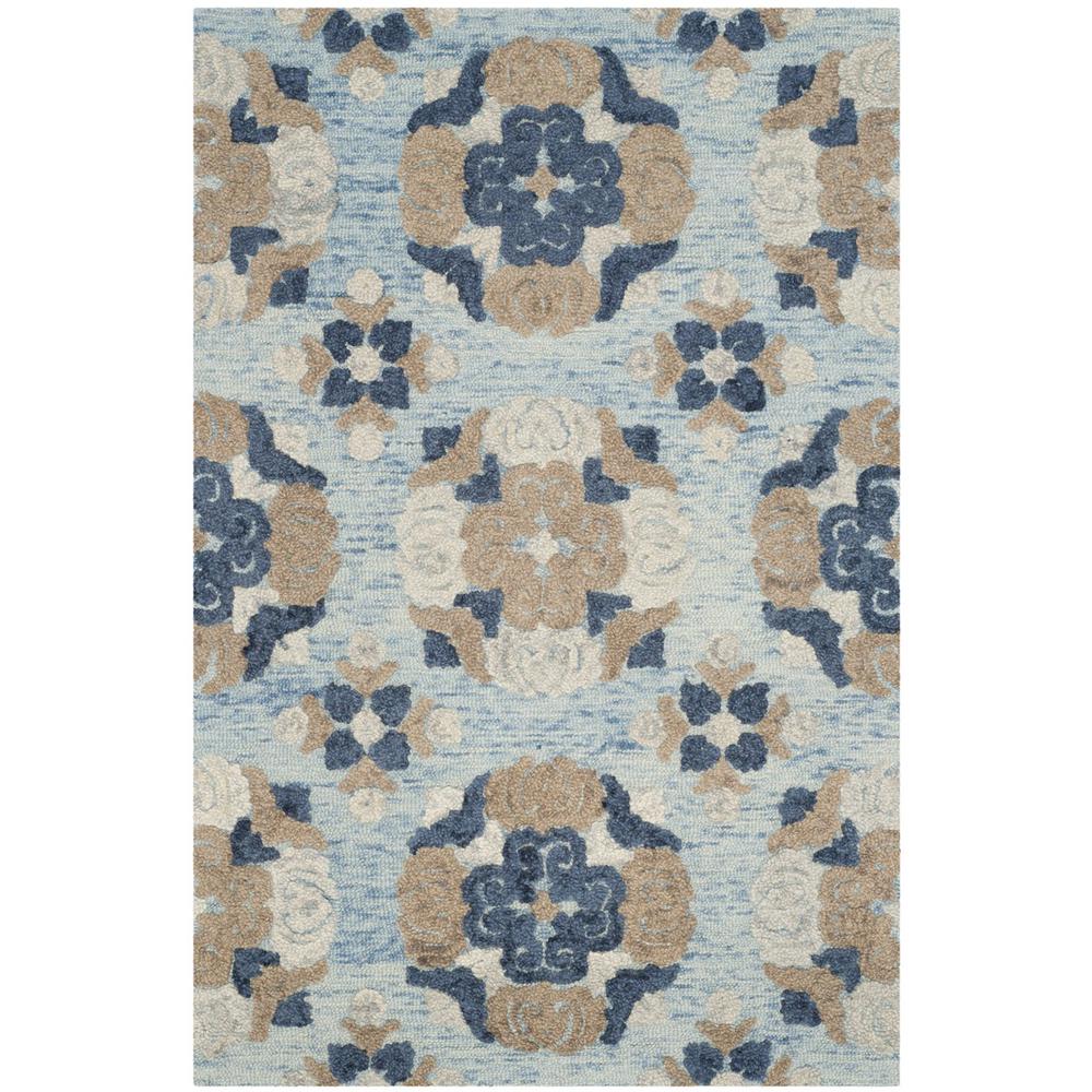 BLOSSOM, BLUE / MULTI, 4' X 6', Area Rug, BLM403B-4. Picture 1