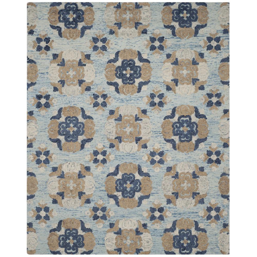 BLOSSOM, BLUE / MULTI, 8' X 10', Area Rug, BLM403B-8. Picture 1