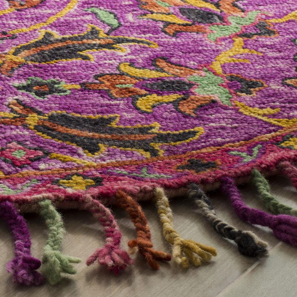 BLOSSOM, PURPLE / MULTI, 6' X 6' Round, Area Rug. Picture 1