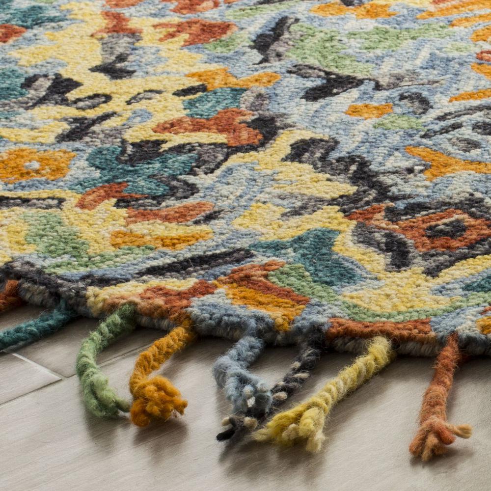 BLOSSOM, BLUE / MULTI, 6' X 6' Round, Area Rug. Picture 1