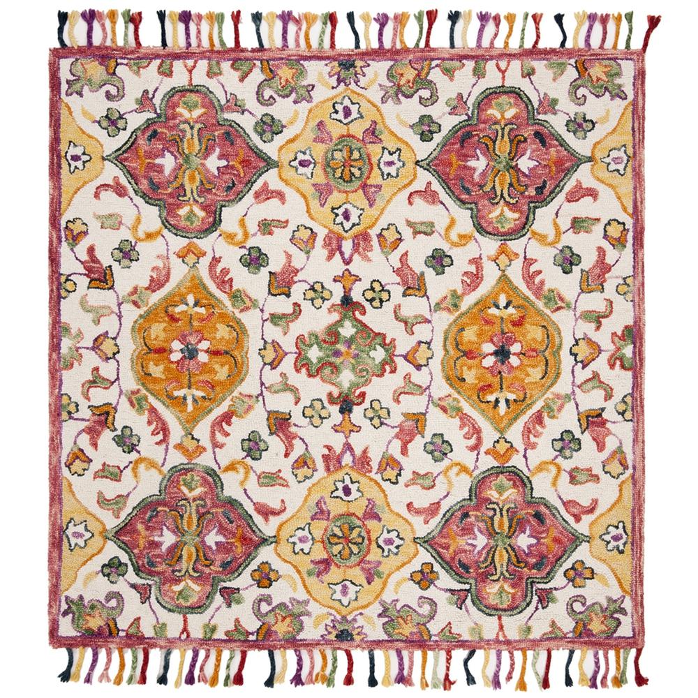 BLOSSOM, IVORY / MULTI, 6' X 6' Square, Area Rug. Picture 1