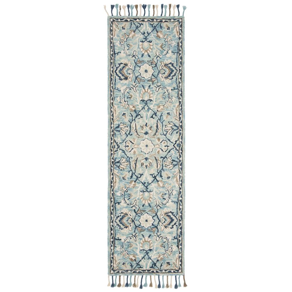 BLOSSOM, BLUE / IVORY, 2'-3" X 8', Area Rug, BLM457M-28. Picture 1
