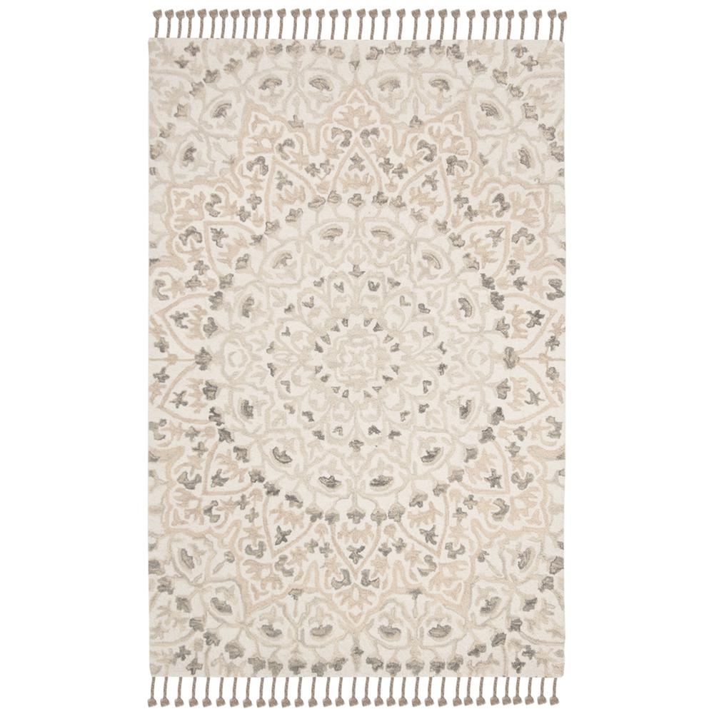 BLOSSOM, IVORY / TAUPE, 5' X 8', Area Rug. Picture 1