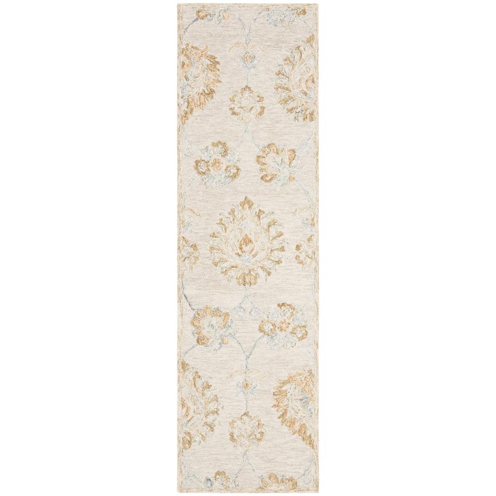 BLOSSOM, BEIGE / SAGE, 2'-3" X 8', Area Rug. Picture 1