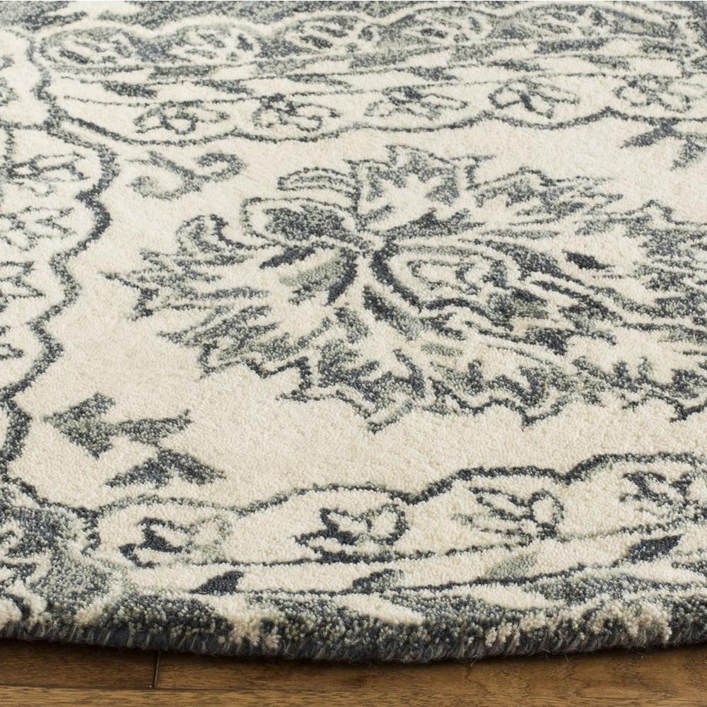 BLOSSOM, BLUE / IVORY, 6' X 6' Round, Area Rug, BLM601M-6R. Picture 1