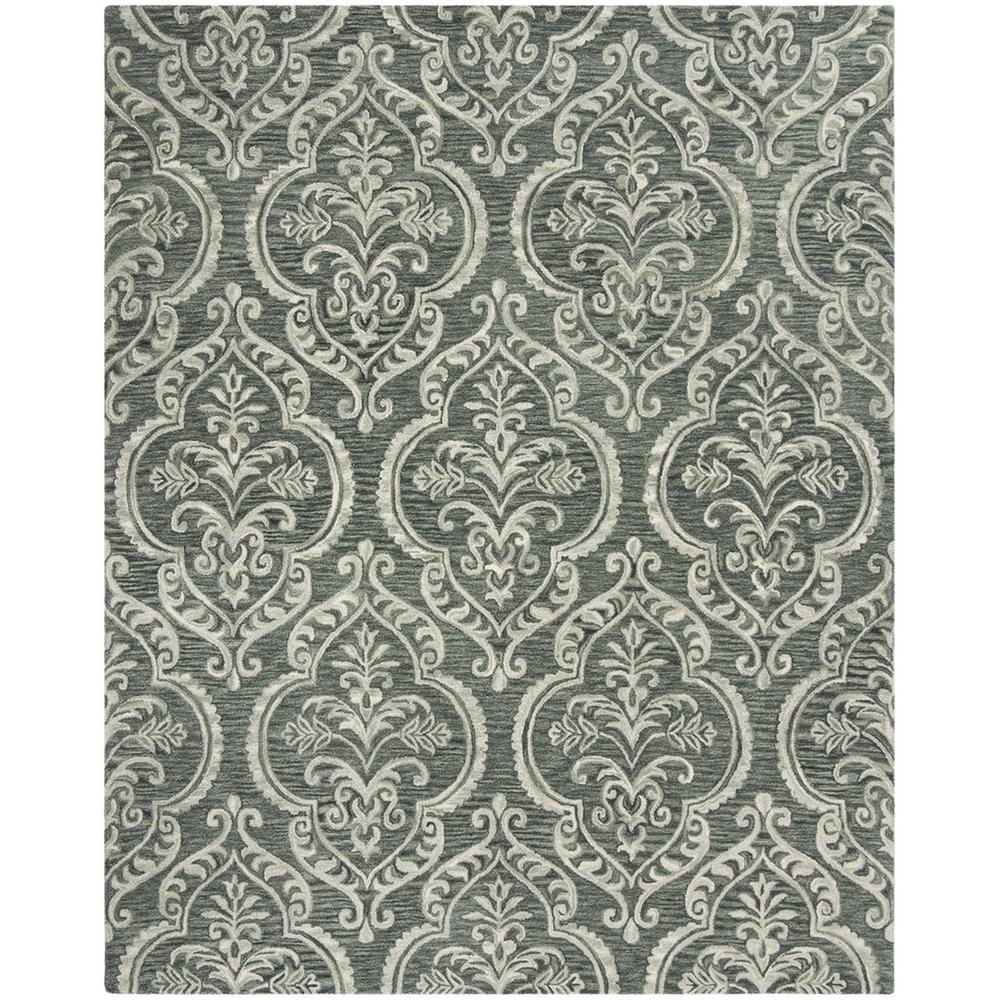 BLOSSOM, BLUE / SAGE, 8' X 10', Area Rug. Picture 1