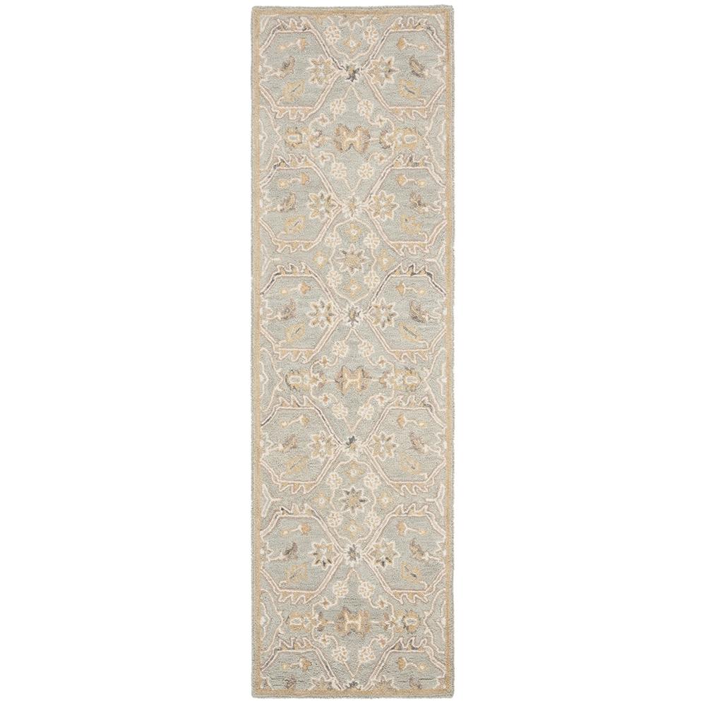 BLOSSOM, SLATE / BEIGE, 2'-3" X 8', Area Rug. Picture 1