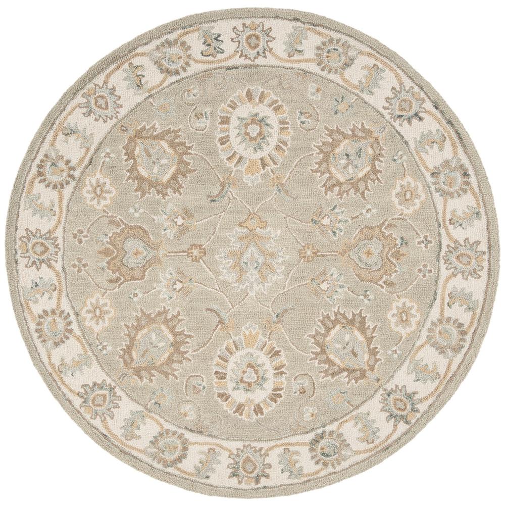 BLOSSOM, SAGE / IVORY, 6' X 6' Round, Area Rug, BLM702W-6R. Picture 1