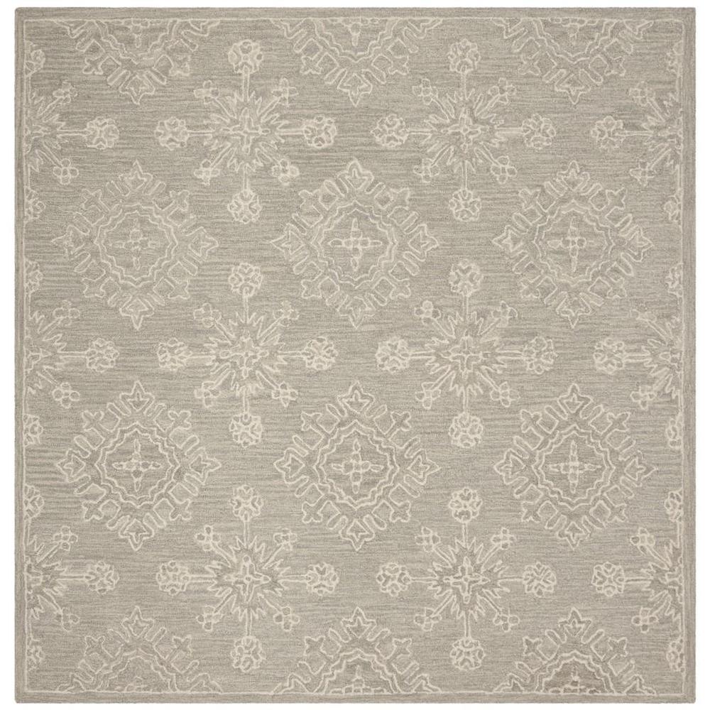 BLOSSOM, LIGHT BEIGE, 6' X 6' Square, Area Rug. Picture 1