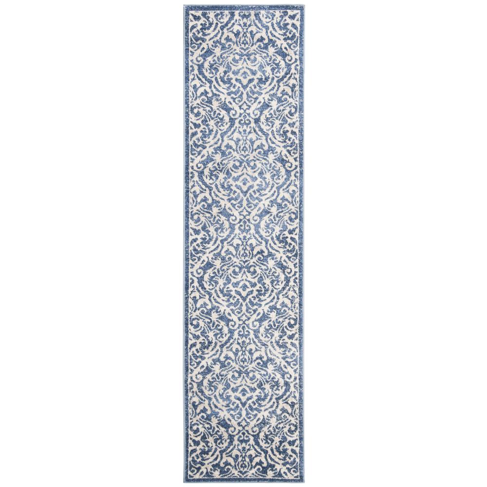 BRENTWOOD, NAVY / CREME, 2' X 8', Area Rug, BNT810N-28. Picture 1