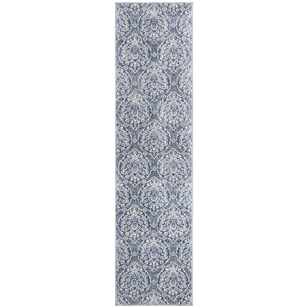 BRENTWOOD, NAVY / LIGHT GREY, 2' X 8', Area Rug, BNT860M-28. Picture 1