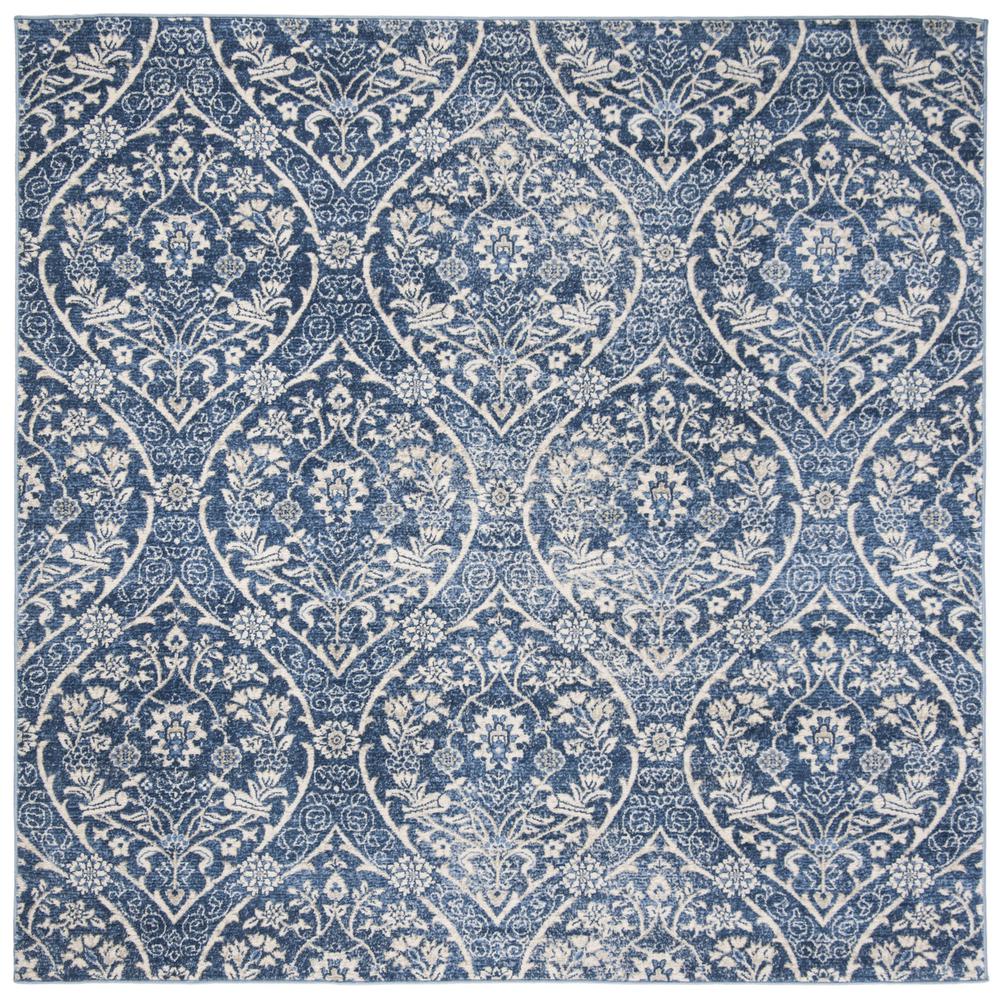 BRENTWOOD, NAVY / LIGHT GREY, 6'-7" X 6'-7" Square, Area Rug, BNT860M-7SQ. Picture 1