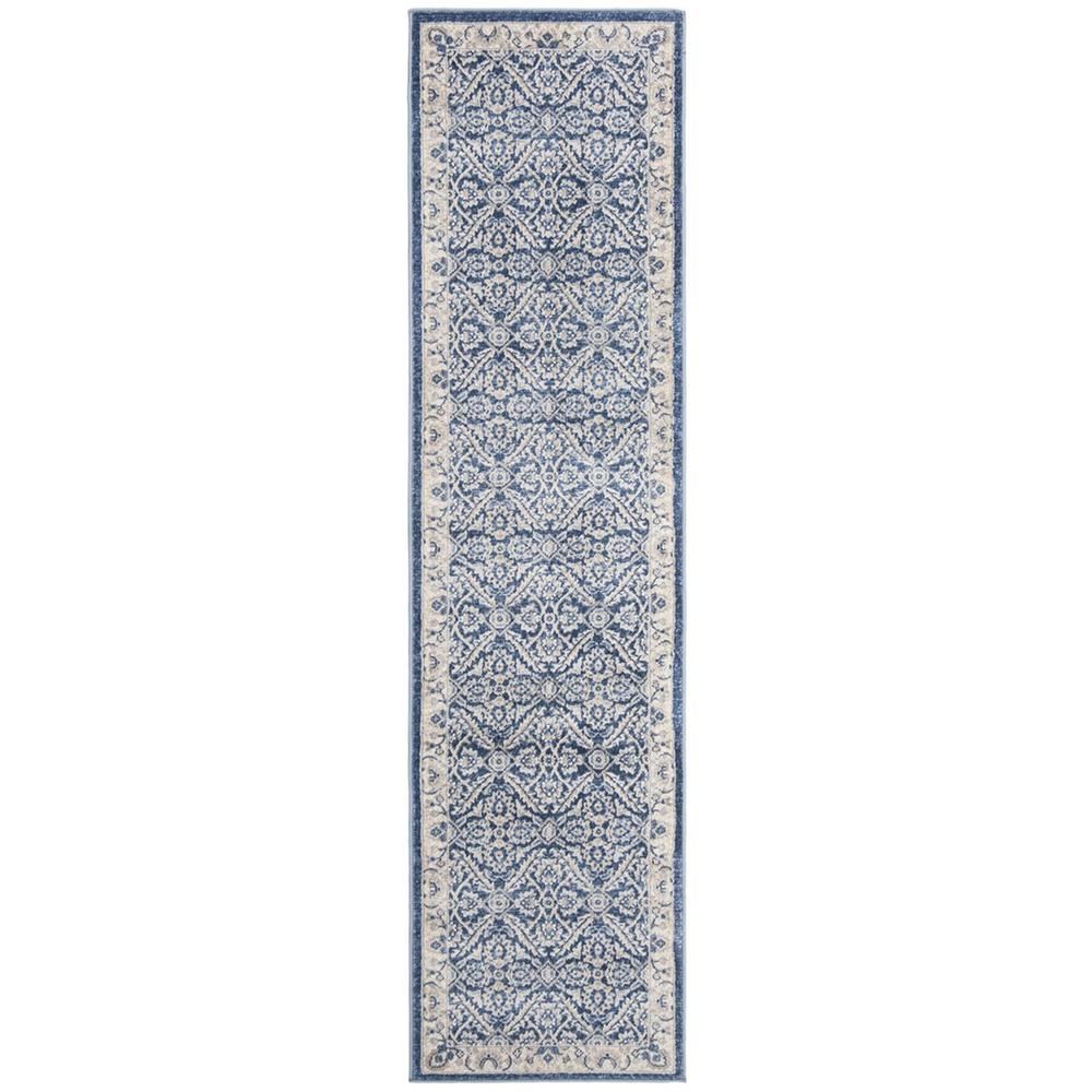 BRENTWOOD, NAVY / CREME, 2' X 8', Area Rug, BNT863N-28. Picture 1