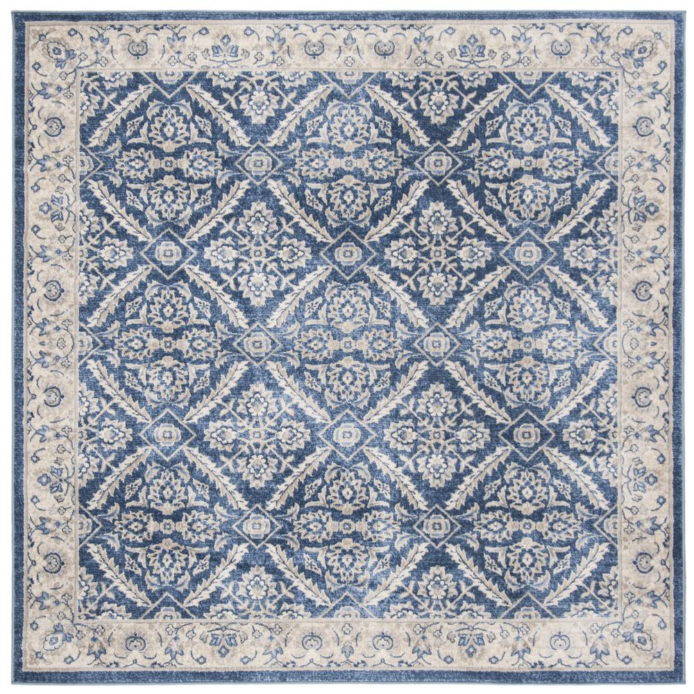 BRENTWOOD, NAVY / CREME, 6'-7" X 6'-7" Square, Area Rug, BNT863N-7SQ. Picture 1