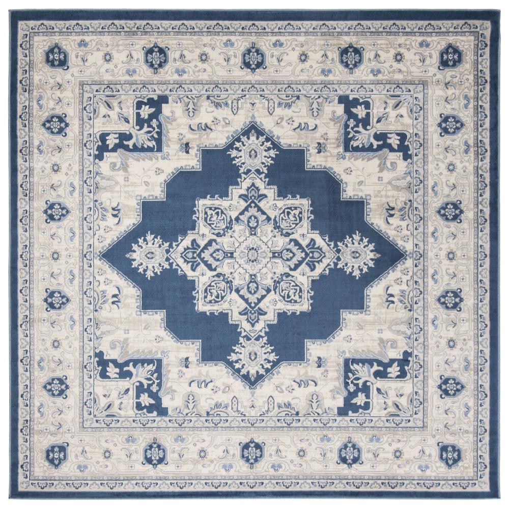 BRENTWOOD, NAVY / CREME, 6'-7" X 6'-7" Square, Area Rug, BNT865N-7SQ. Picture 1