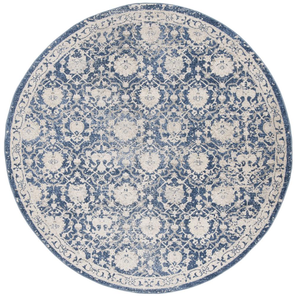 BRENTWOOD, NAVY / CREME, 6'-7" X 6'-7" Round, Area Rug, BNT896N-7R. Picture 1