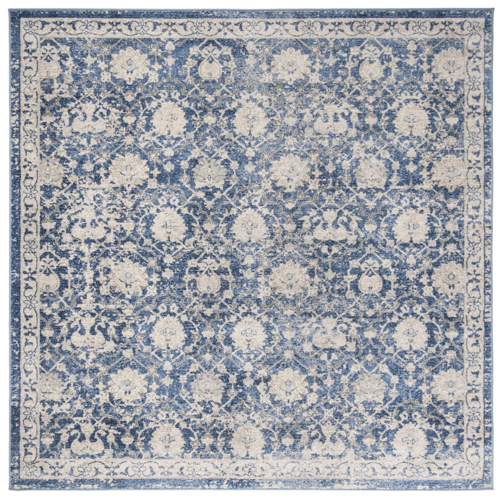 BRENTWOOD, NAVY / CREME, 6'-7" X 6'-7" Square, Area Rug, BNT896N-7SQ. Picture 1