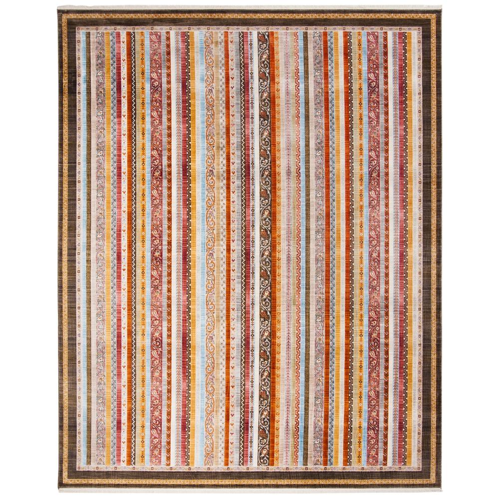 BOKHARA, BROWN / YELLOW, 8' X 10', Area Rug. Picture 1