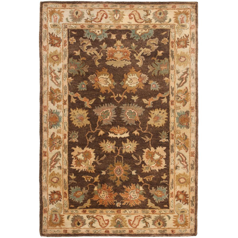 BERGAMA, BROWN / IVORY, 3' X 5', Area Rug. Picture 1